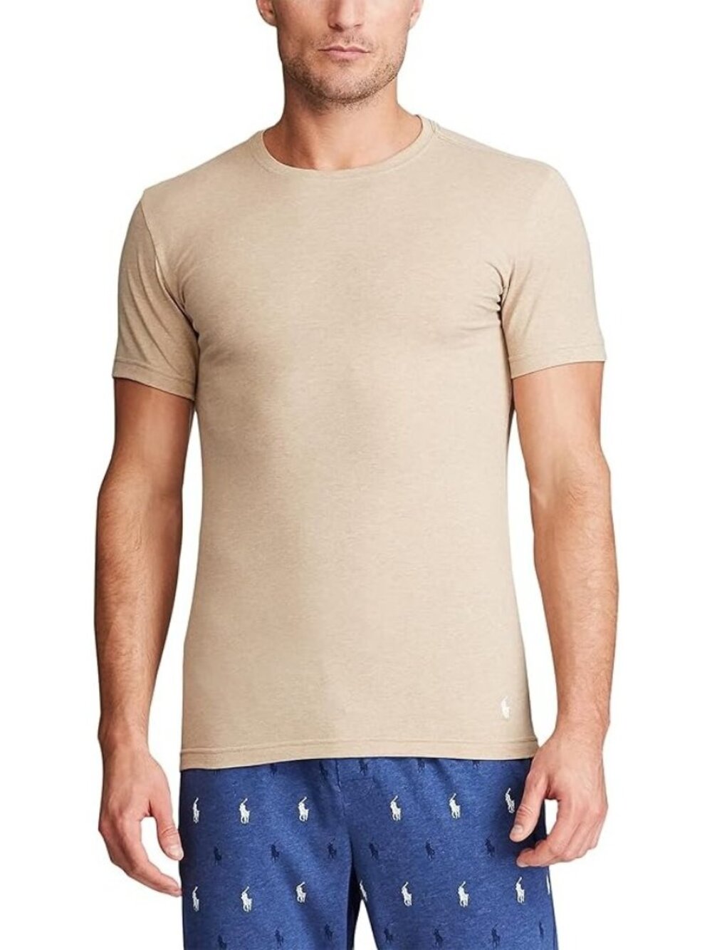 Polo Ralph Lauren Men's Short Sleeve Tee Shirt Tan Heather Size L NWOT